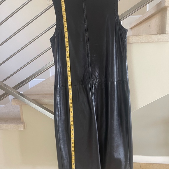 VINTAGE MARC JACOBS BLACK LEATHER DRESS - Picture 7 of 16